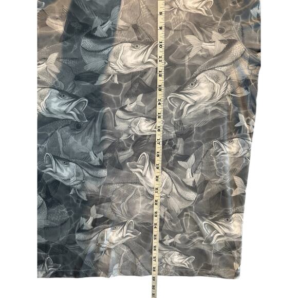 Reel Legends Reel-Tec Shirt Men’s L Gray Long Sleeve Performance Bass Fishing - Picture 5 of 6